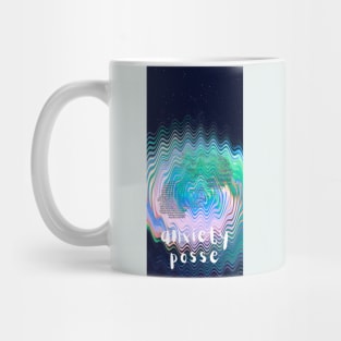 Whimsical Lines, static, color melt, pastel Rainbow. Anxiety Posse-Collection Mug